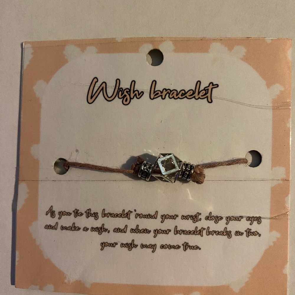 Geometric charm wish bracelet HANDMADE